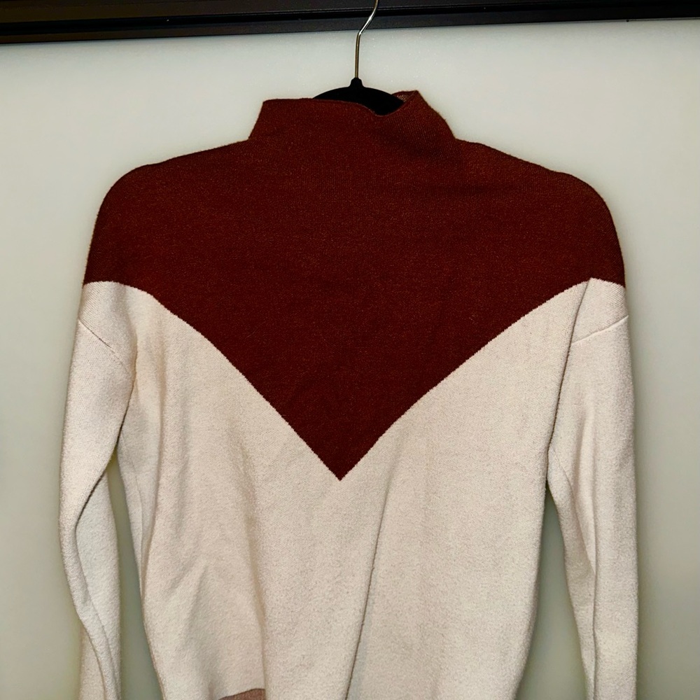 Cynthia Rowley Women's Sweater - Cream and Brown